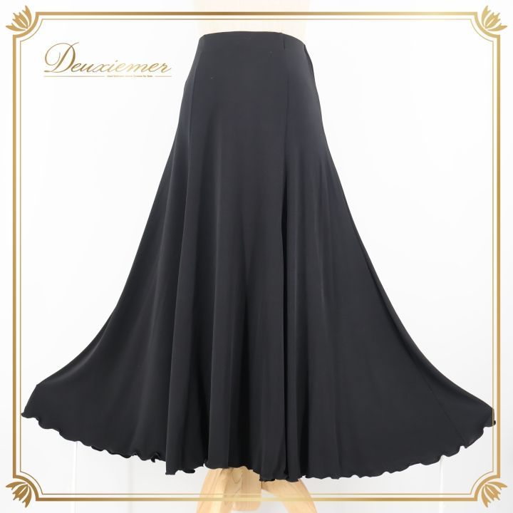 社交ダンス 衣装 スカート ブラック系 チャコット Chacott 黒 レッスン