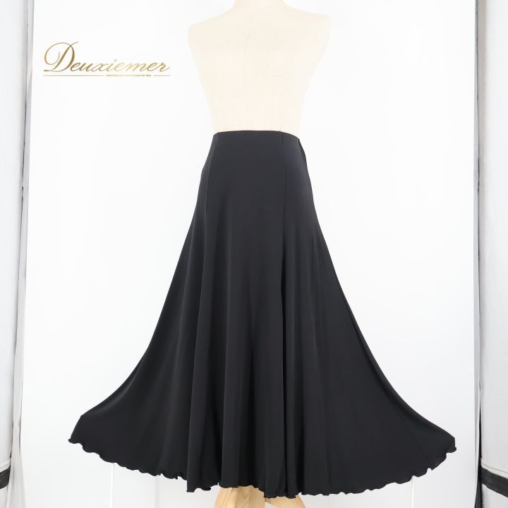 社交ダンス 衣装 スカート ブラック系 チャコット Chacott 黒 レッスン