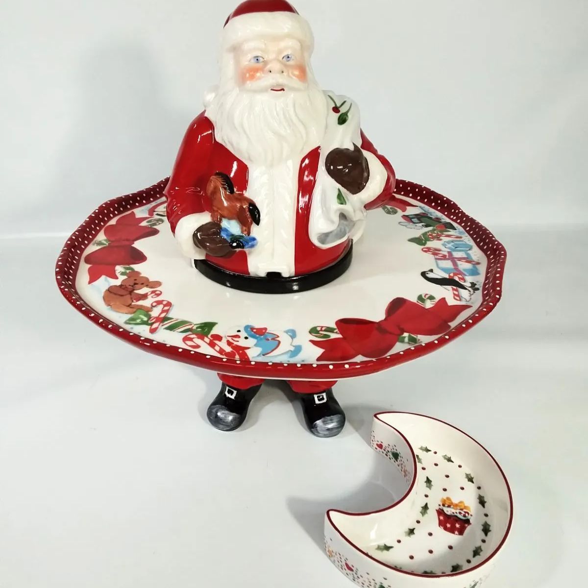 ビレロイボッホ 陶器 Villeroy Boch Winter Bakery Decoration 三日月型トレー 付き NO 01065