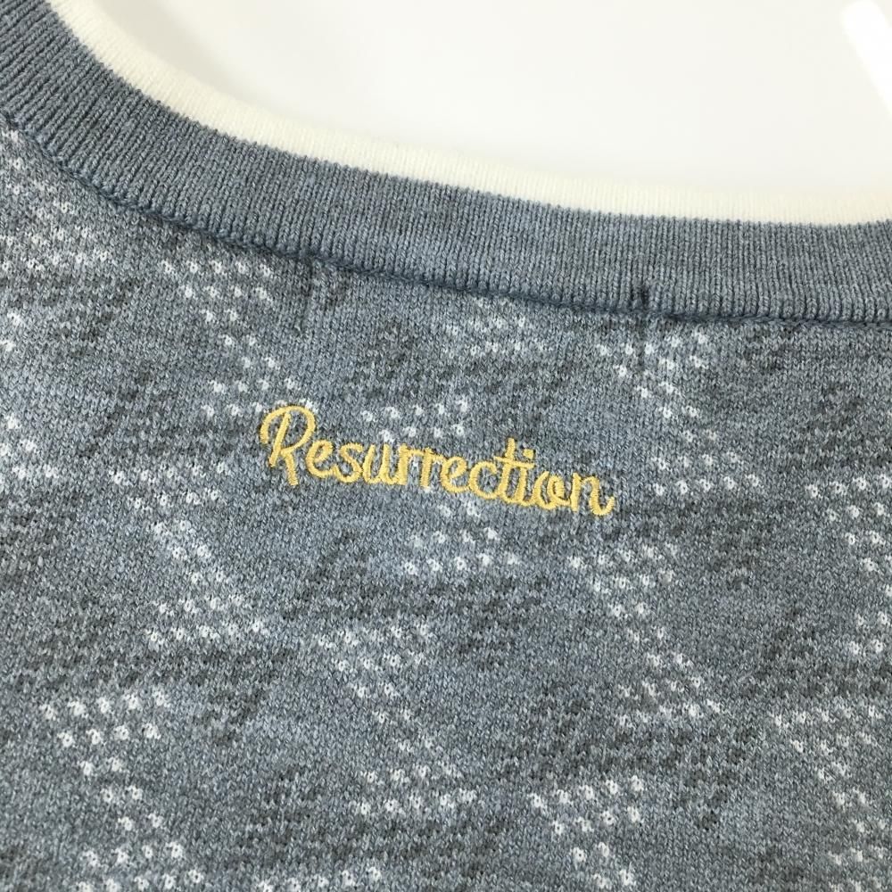 超美品】レザレクション セーター グレー×白 総柄 ショップ ニット