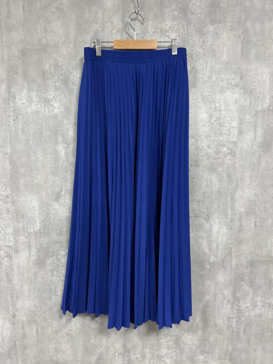 manana マニャーナ ロング プリーツ スカート sizeF/青