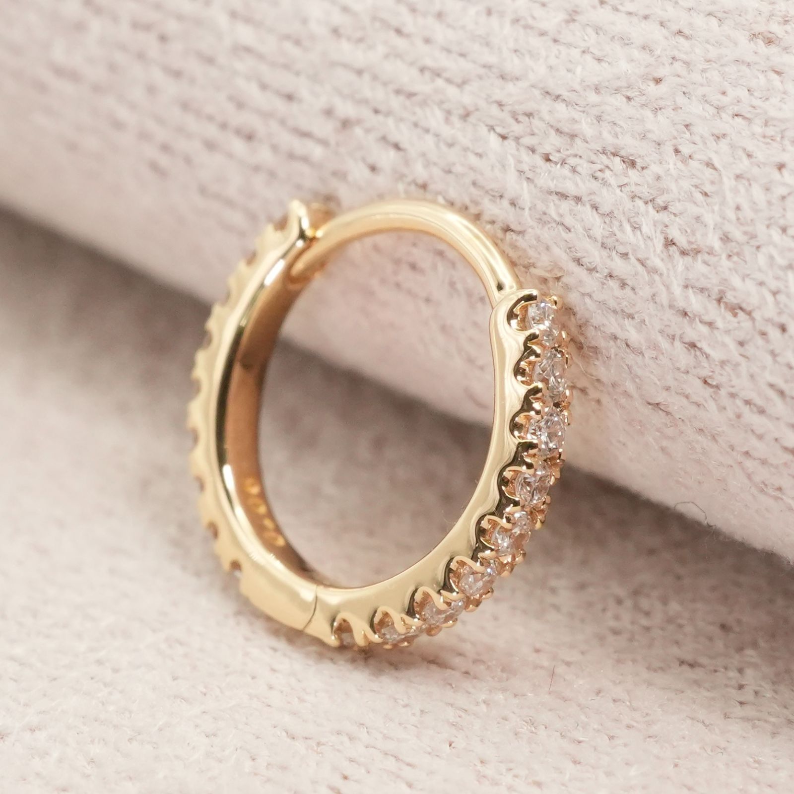 スタージュエリー ダイヤモンド フープ ピアス K 18 25 2380 S