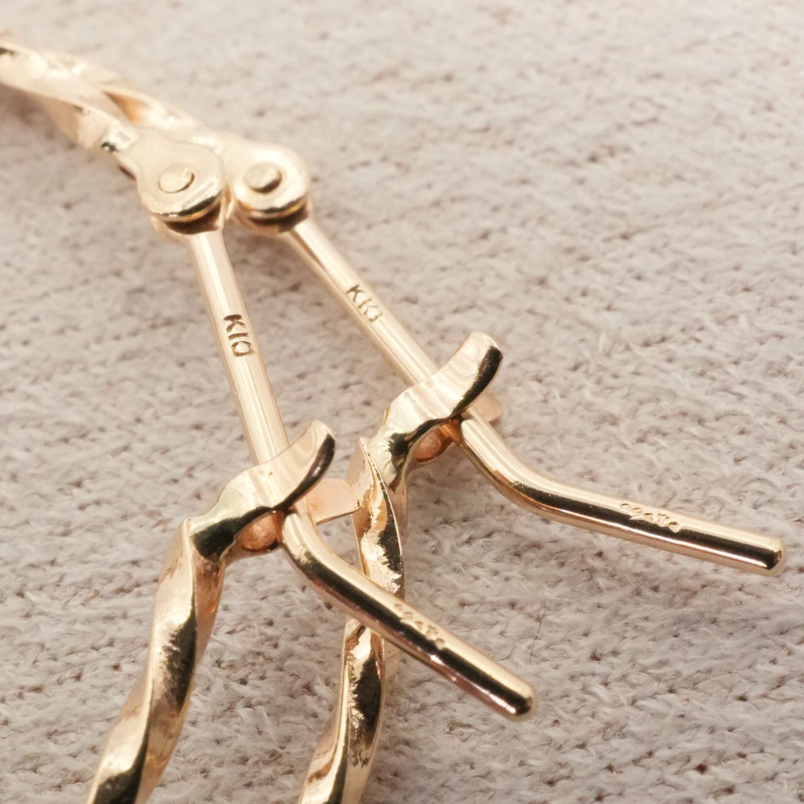 アガット ツイスト フープ K10 ピアス 3cm/25-2349S - メルカリ