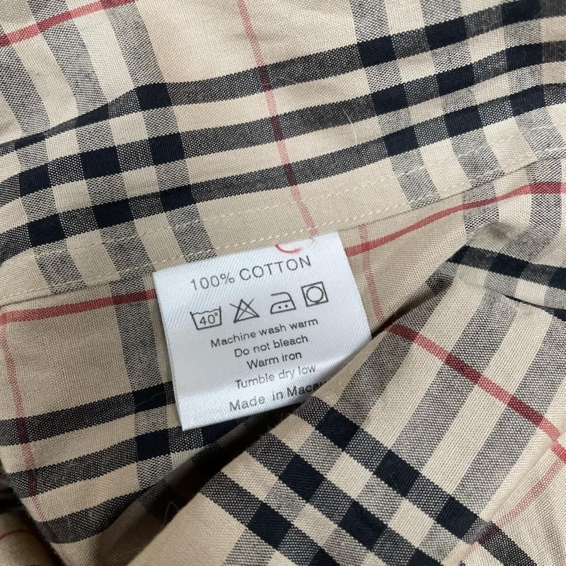 バーバリーロンドン ボタンダウン 長袖 ノバチェック シャツ ブラウス