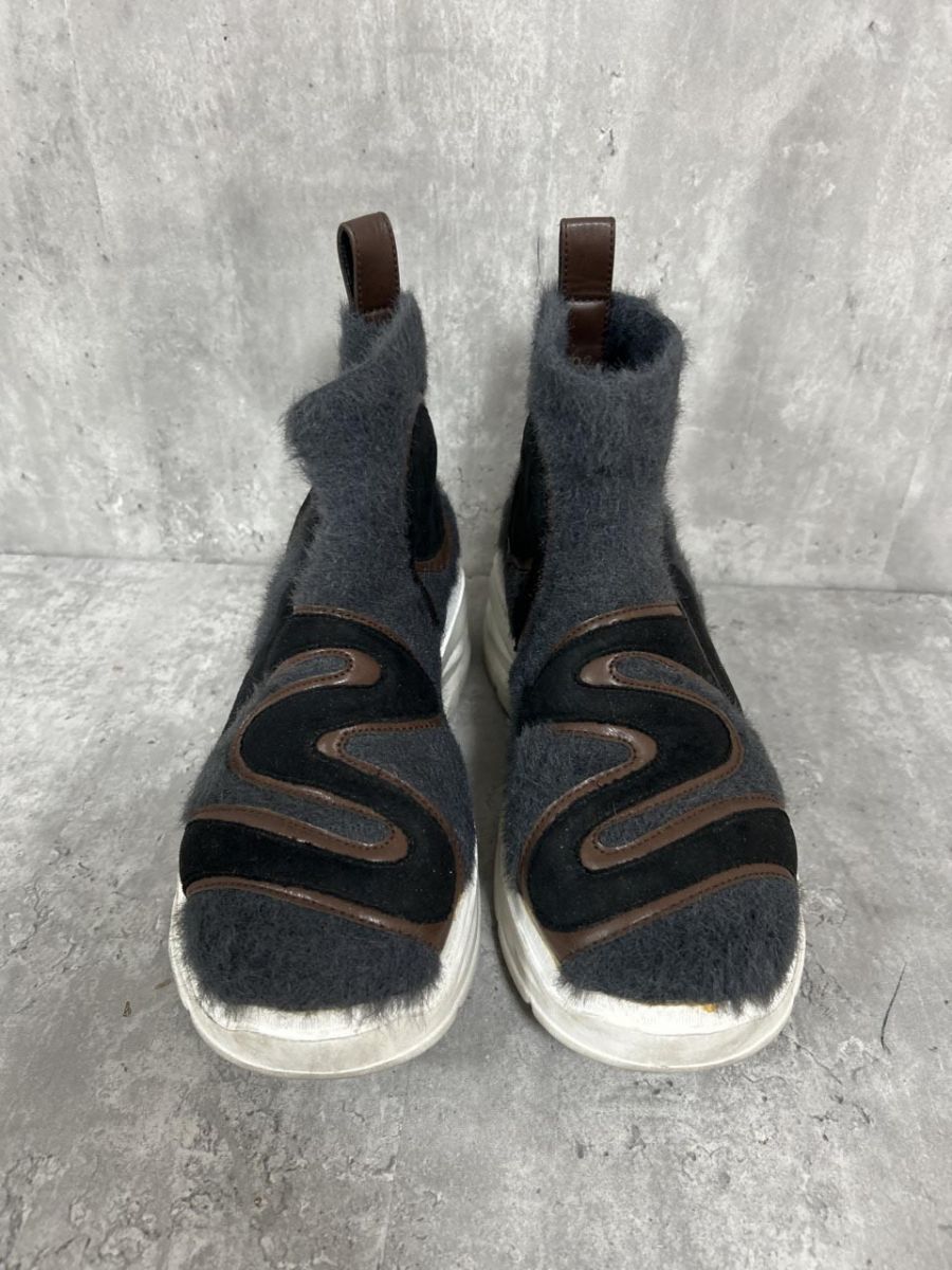 mercibeaucoup メルシーボークー モフカット ブーツ size 24ｃｍ 紺 レディース