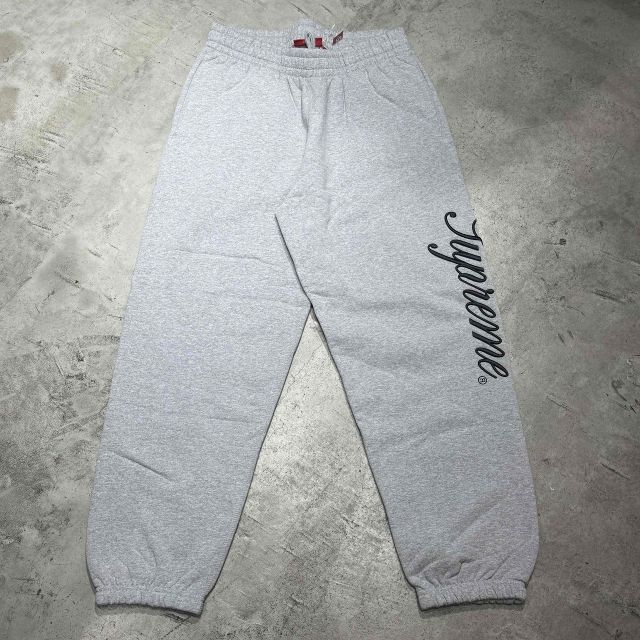 Supreme 23 aw Raised Script Sweatpant Heather Grey Size S シュプリーム レイズド スクリプト スウェットパンツ