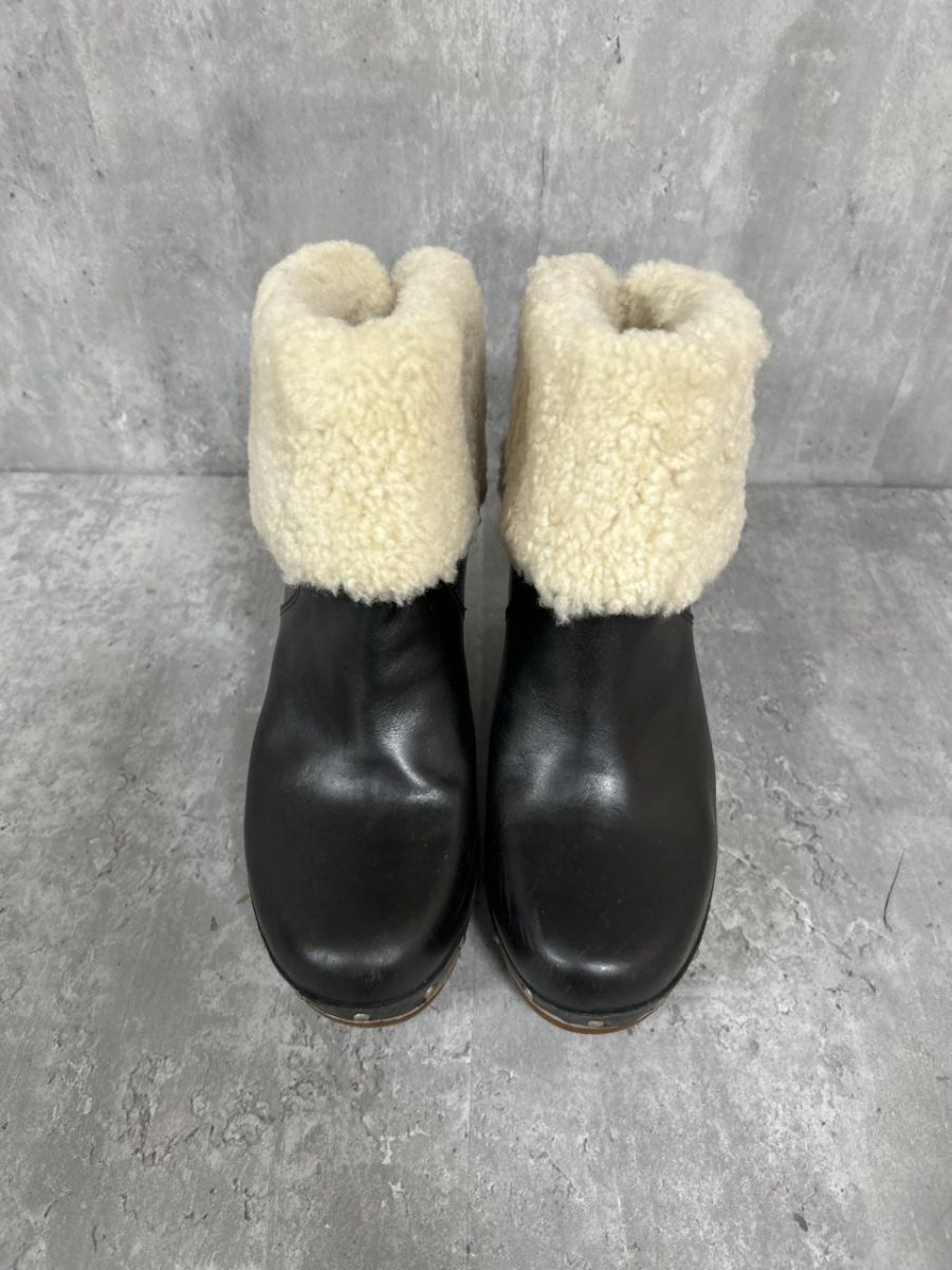 UGG アグ ムートン ショート ブーツ size 22 cm 黒 レディース