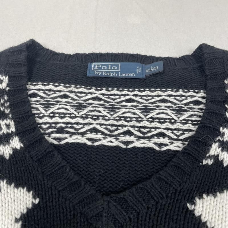 ポロバイラルフローレン ニット セーター Vネック ウール ノルディック