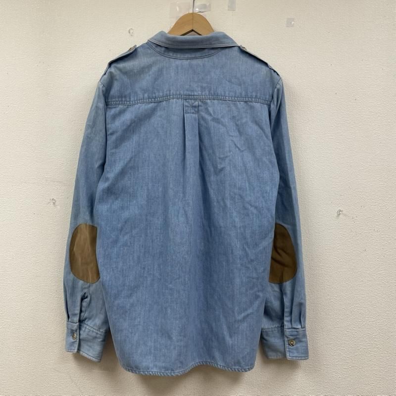 リーバイス 70 s 80 Panatela デニムシャツ 開襟 オープン 長袖 ボタン 無地 エルボーパッチ メンズ XL ISItems 古着