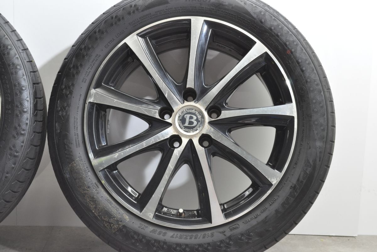  溝ありタイヤ B WIN 17 in 7 J 38 PCD 114 3 SPORT Ultra RA 301 215 55 ZR レクサスHS クラウン ヤリスクロス WR V ヴェゼル セレナ 17インチ タイヤ ホイールセット