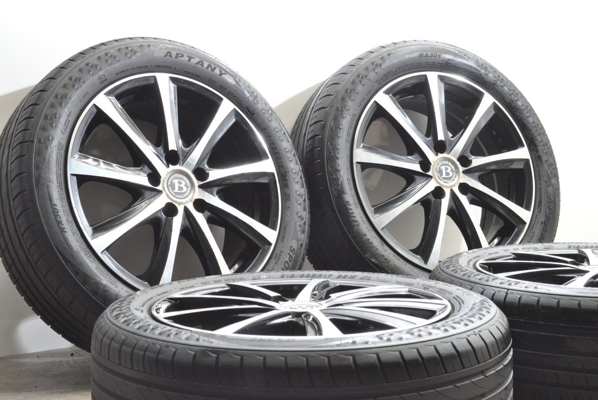 溝ありタイヤ B WIN 17 in 7 J 38 PCD 114 3 SPORT Ultra RA 301 215 55 ZR レクサスHS クラウン ヤリスクロス WR V ヴェゼル セレナ