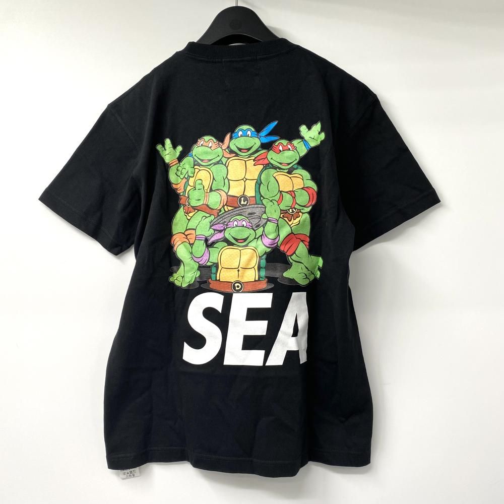 WIND AND SEA×ミュータントタートルズ SEA WAS TEE サイズL ブラック 半袖 Ｔシャツ ウィンダシー 17