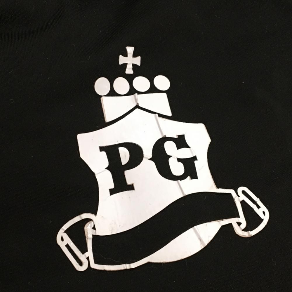 パーリーゲイツ ダウンジャケット 黒 ロゴ白 ダウン90％ レディース 1