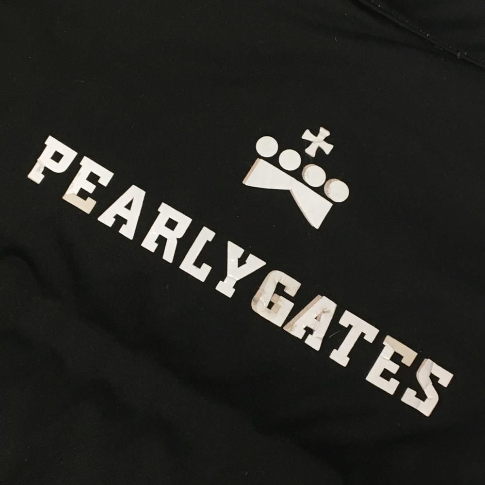 パーリーゲイツ ダウンジャケット 黒 ロゴ白 ダウン90％ レディース 1