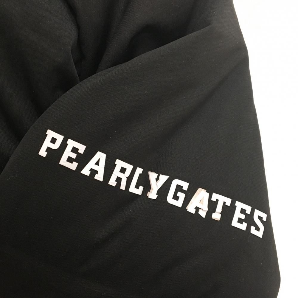 パーリーゲイツ ダウンジャケット 黒 ロゴ白 ダウン90％ レディース 1