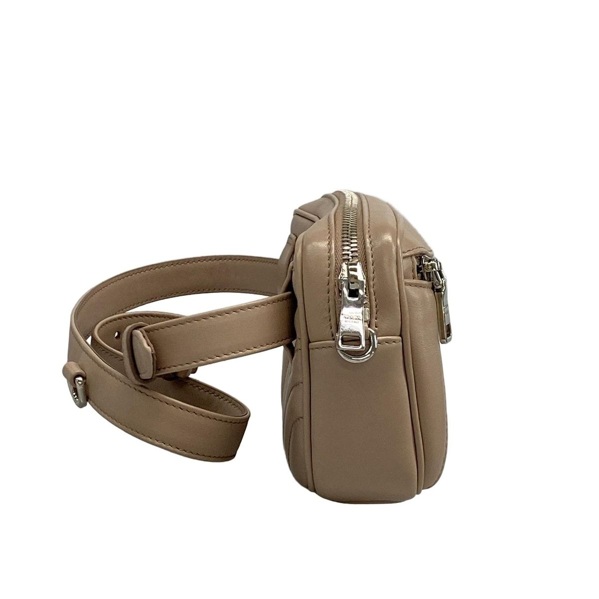 PRADA プラダ ウエストポーチ - 1 BL 006 ピンクベージュ 2 WAY レザー