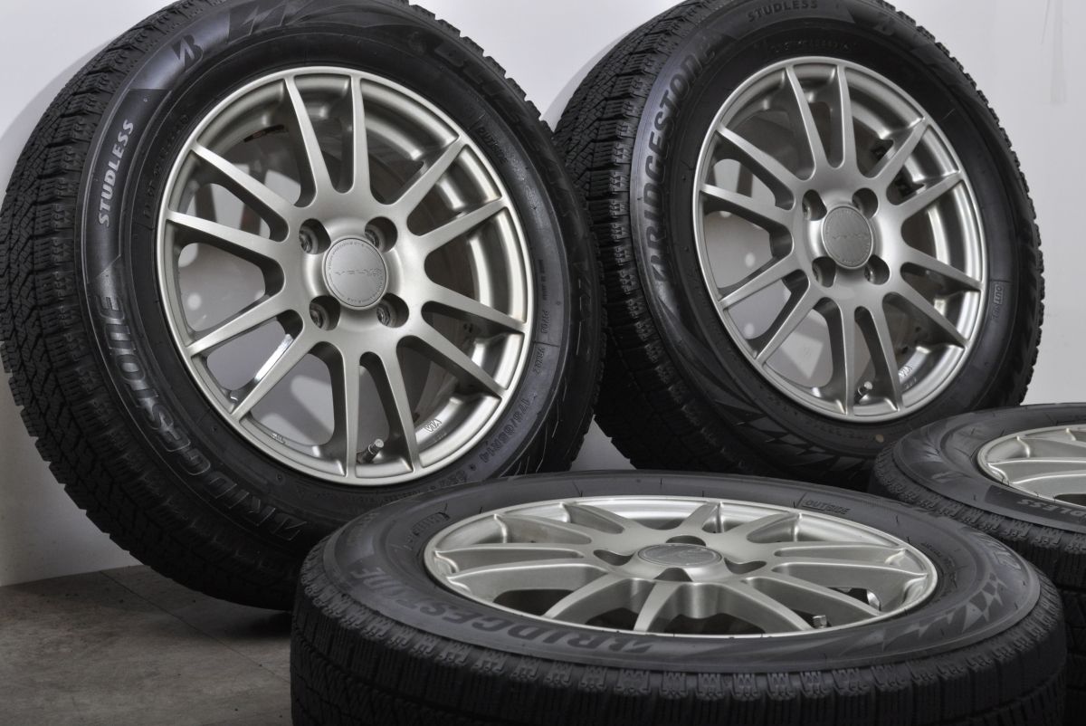 品 Weds VELVA 14 in 5 J 42 PCD 100 ブリヂストン ブリザックVRX 2 175 65 R ヴィッツ パッソ フィット ノート デミオ 可