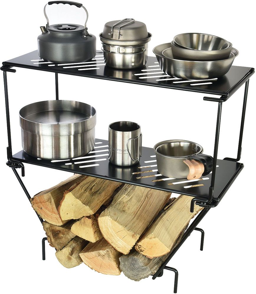 ベルモント belmont アウトドア アイアン薪ラック 収納ケース付き