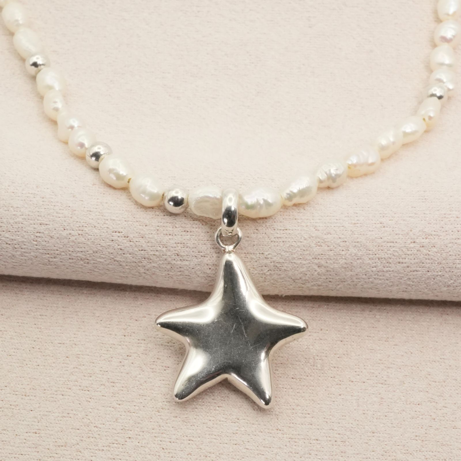 石井竜也さんデザイン 淡水パール ネックレス 星 スター/25-1778M 