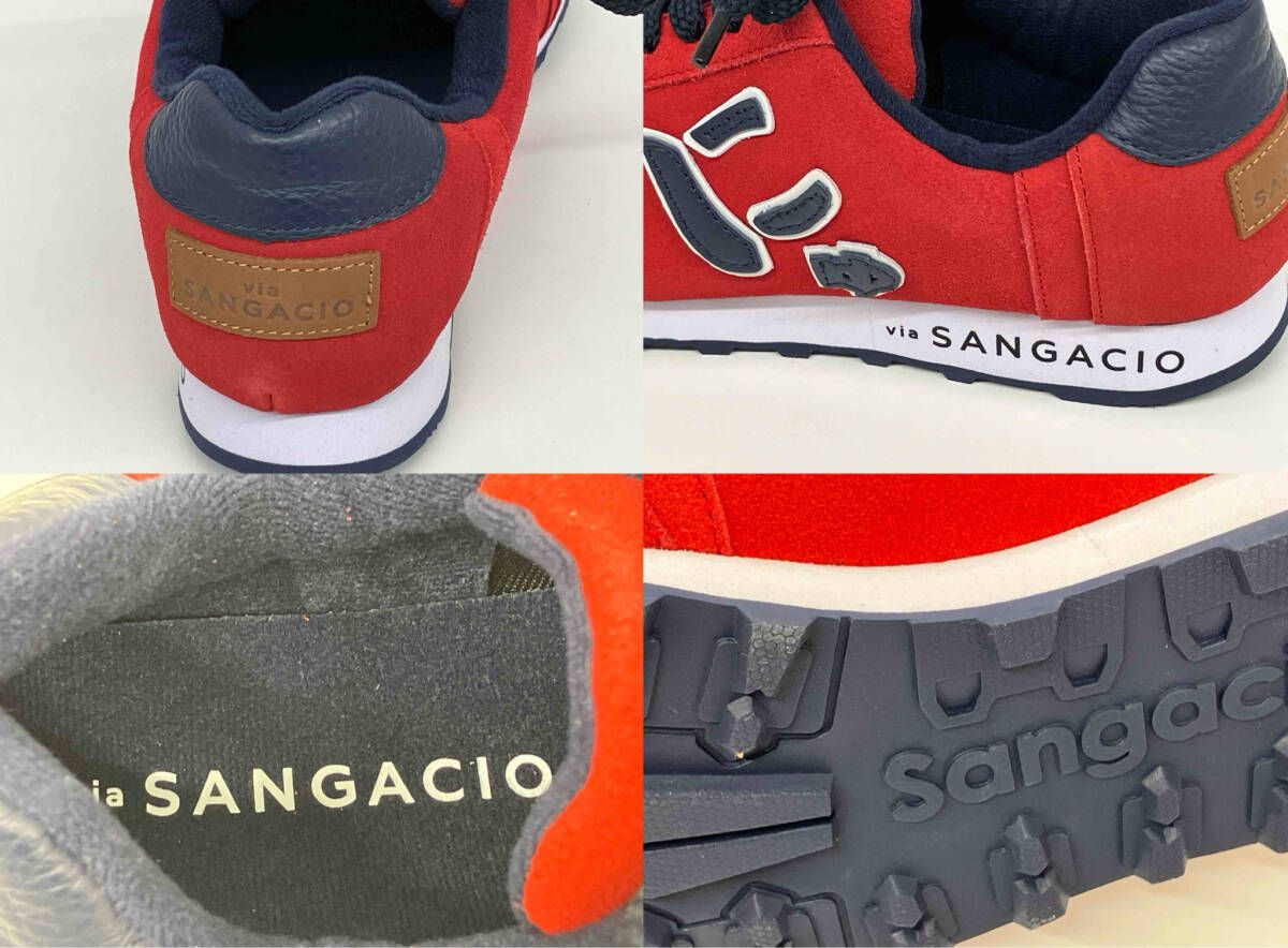 サンガッチョ via SANGACIO スニーカー 25.0cm レッド - メルカリ
