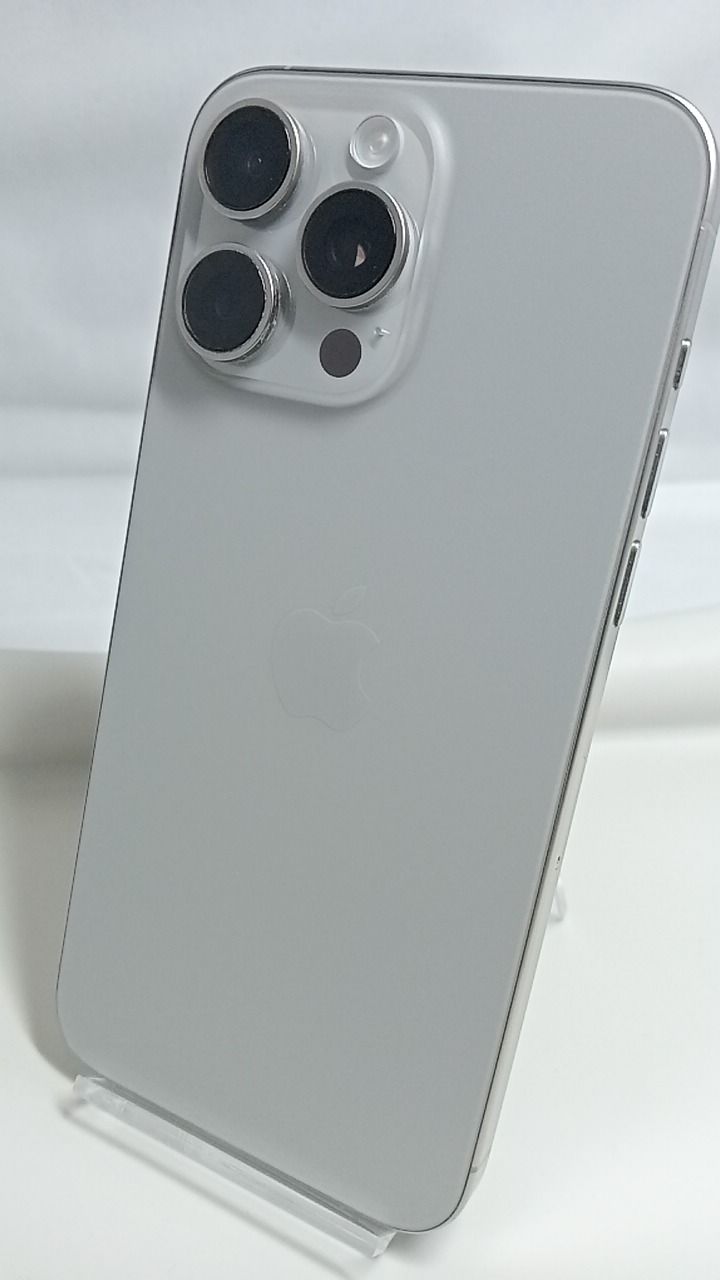 整備済！　iPhone15　Pro Max　A3105　256GB　本体　ナチュラルチタニウム 　SIMフリー　箱　257029015 iPhone 15 Pro Max 512GB - ブルーチタニウム（SIMフリー）[整備済製品