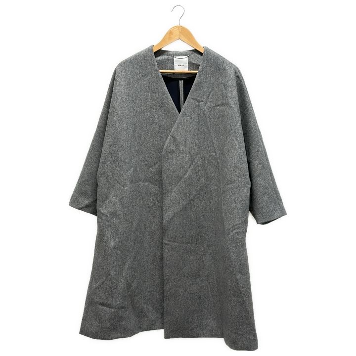 ebure (エブール) ③ 3410200094 ウールボンディングノーカラーコート