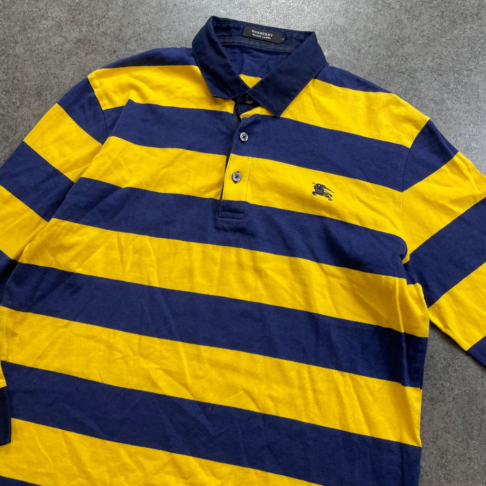 BURBERRY ブラック ポロシャツ M ラガーシャツ 長袖 BURBERRY ブラック ポロシャツ M ラガーシャツ 長袖 BURBERRY BLACK