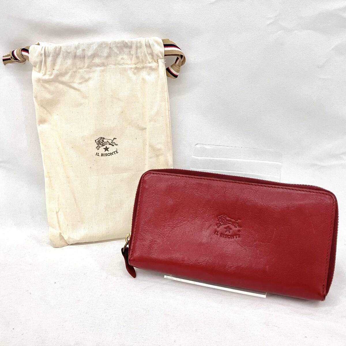 IL BISONTE イルビゾンテ C 0857 P 長財布 レッド