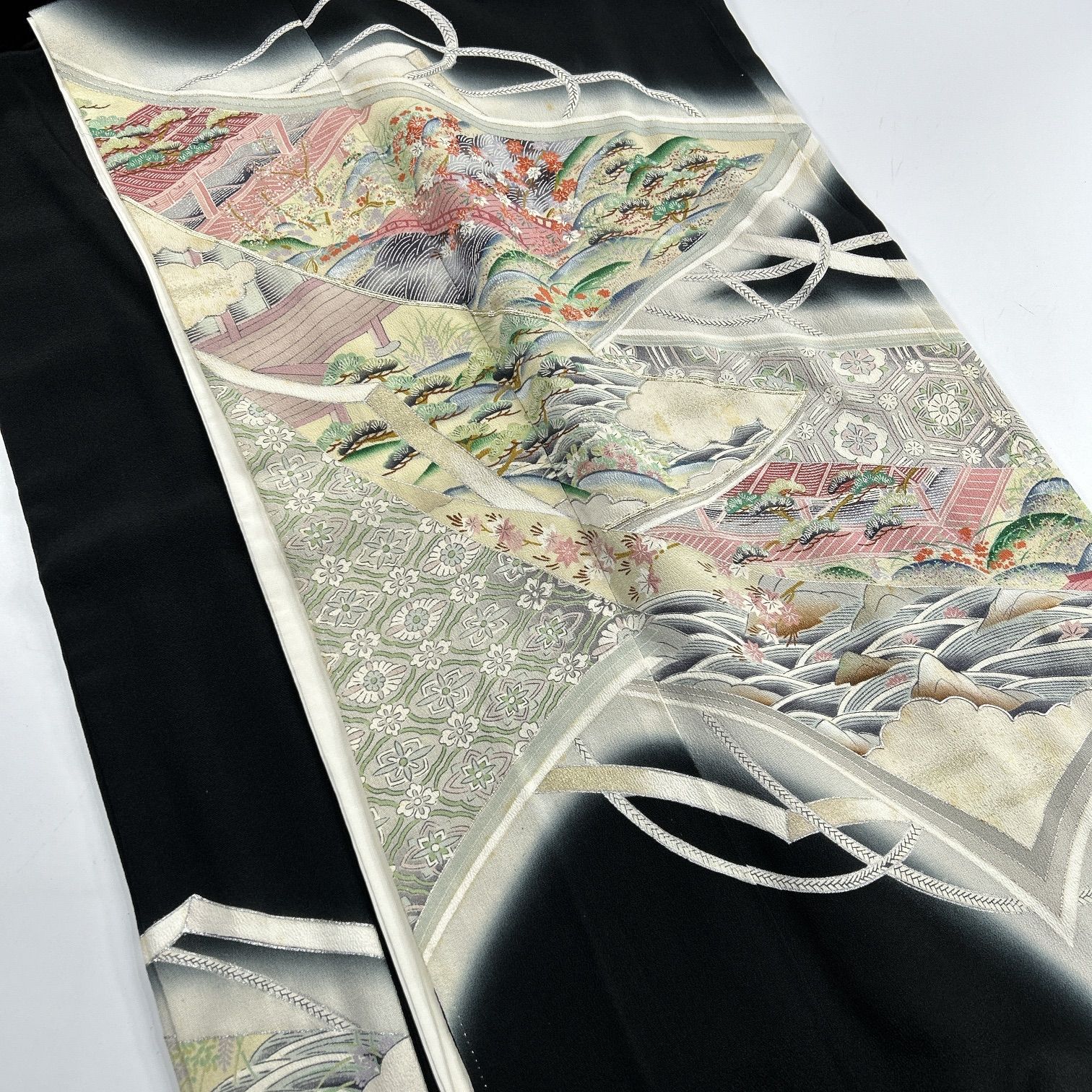 黒留袖 4枚 正絹 着物まとめ売り 同梱購入歓迎 リメイク用 着付け練習