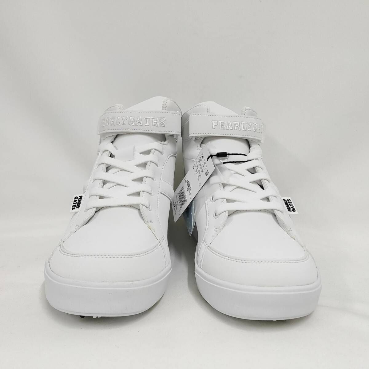 新品 未使用 パーリーゲイツ ミドルカット ゴルフシューズ ホワイト