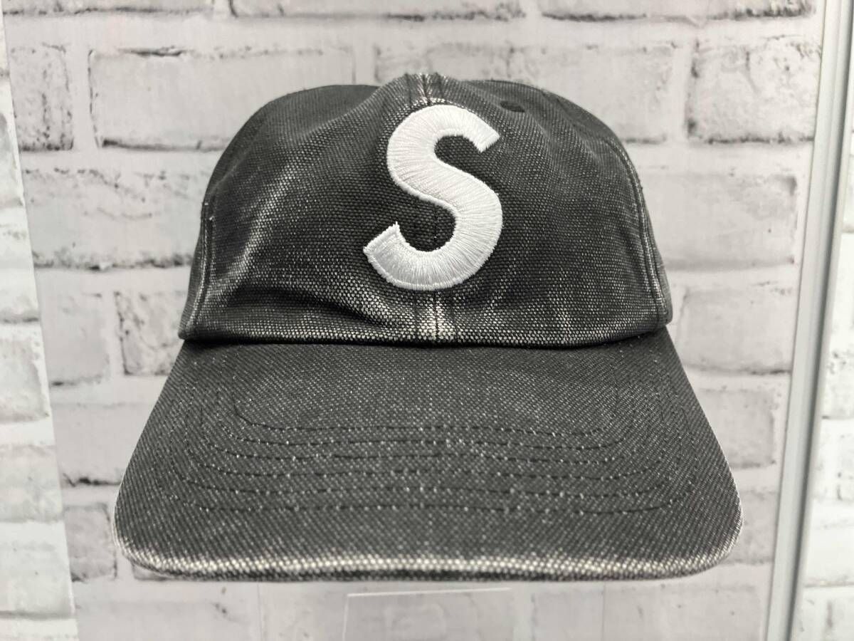 Supreme シュプリーム キャップ Sロゴ 刺繍 ダークグレー デニム地