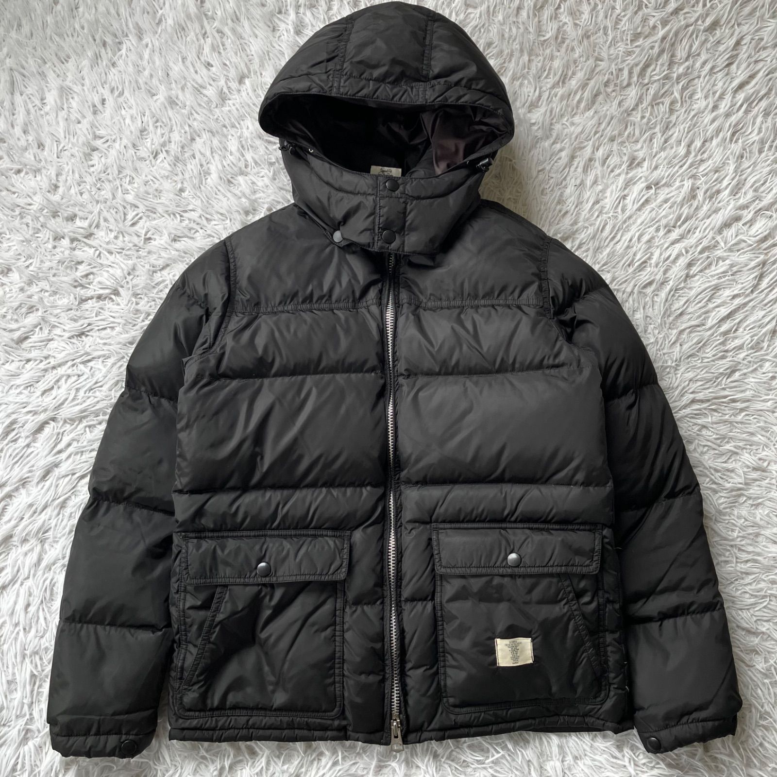 美品 BEDWIN HOODED DOWN JKT ベドウィン ダウンジャケット 黒 古着 