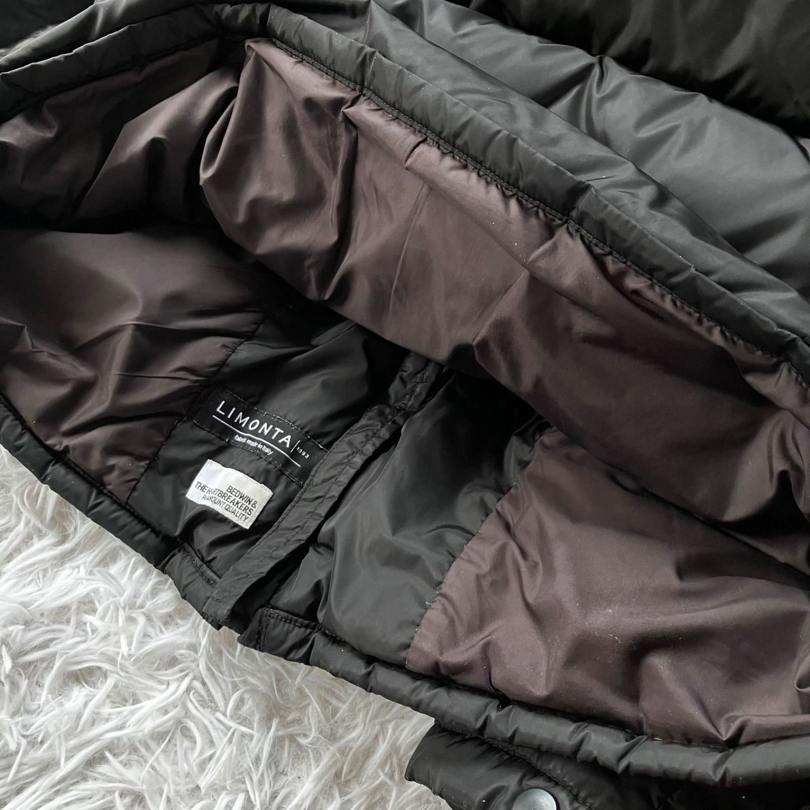 美品 BEDWIN HOODED DOWN JKT ベドウィン ダウンジャケット 黒 古着 
