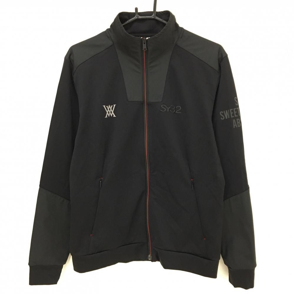 SY32 ジャケット 黒 異素材 ストレッチ メンズ M ゴルフウェア SY32 BY
