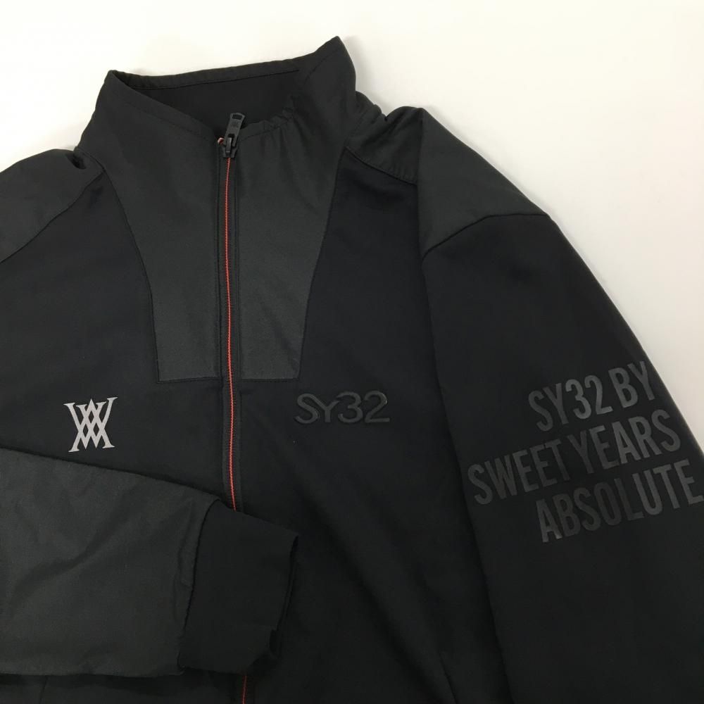 SY32 ジャケット 黒 異素材 ストレッチ メンズ M ゴルフウェア SY32 BY