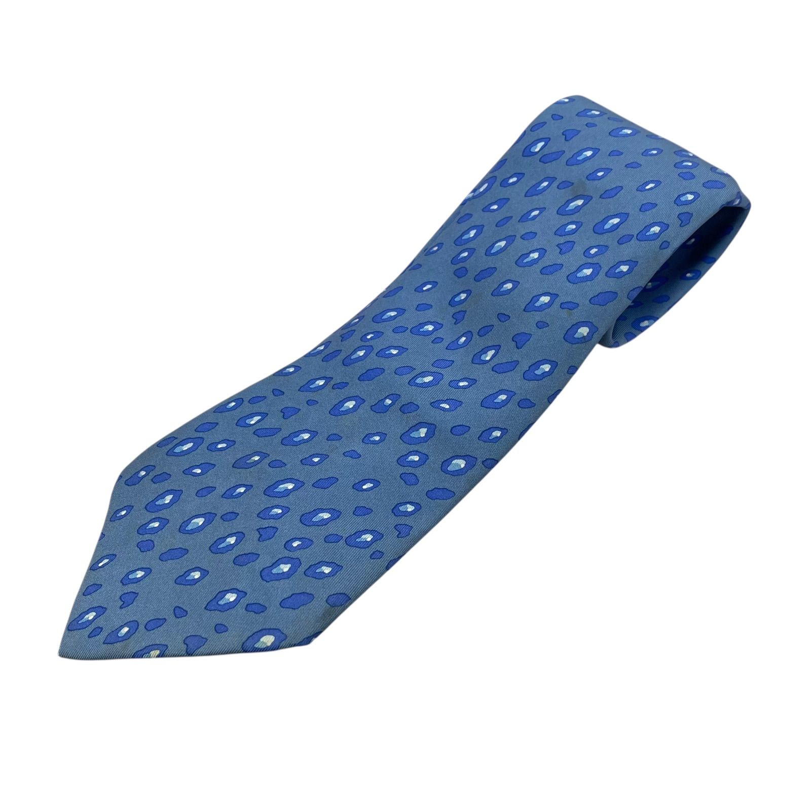 ☆EM11164 HERMES エルメス ネクタイ 紳士 ビジネス ヒョウ柄