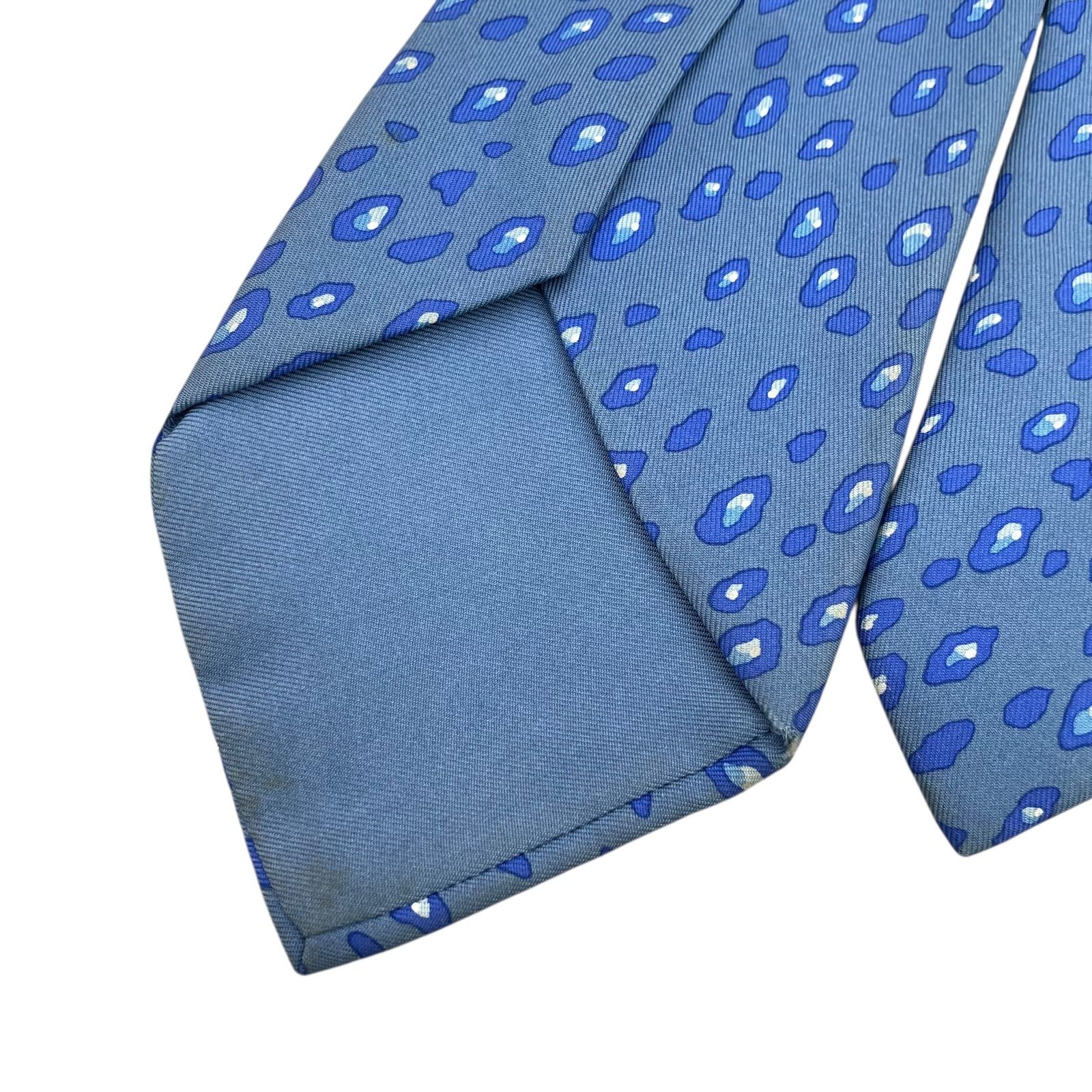 ☆EM11164 HERMES エルメス ネクタイ 紳士 ビジネス ヒョウ柄