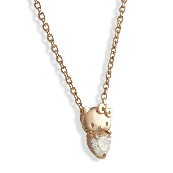 サンリオ ハローキティ シンプルハートネックレス ピンクゴールド アクセサリー 日本製 Sanrio