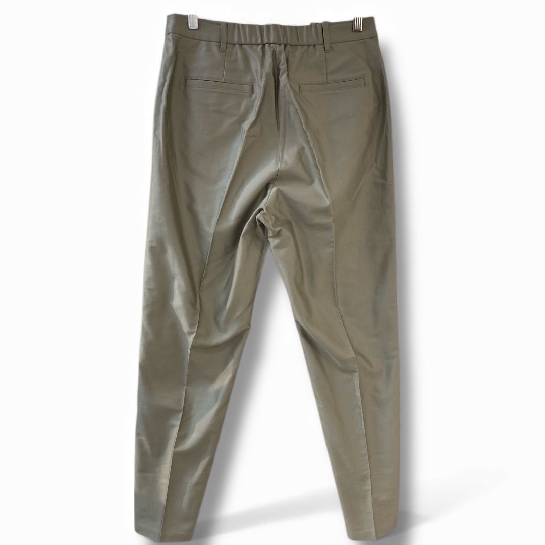 eclat エクラ 大人ベイカーパンツ パッチポケット 定価¥17 600 コットン シンプル 無地 カジュアル ベージュ系 サイズ42 レディース 秋 ゴーゴー古 2585