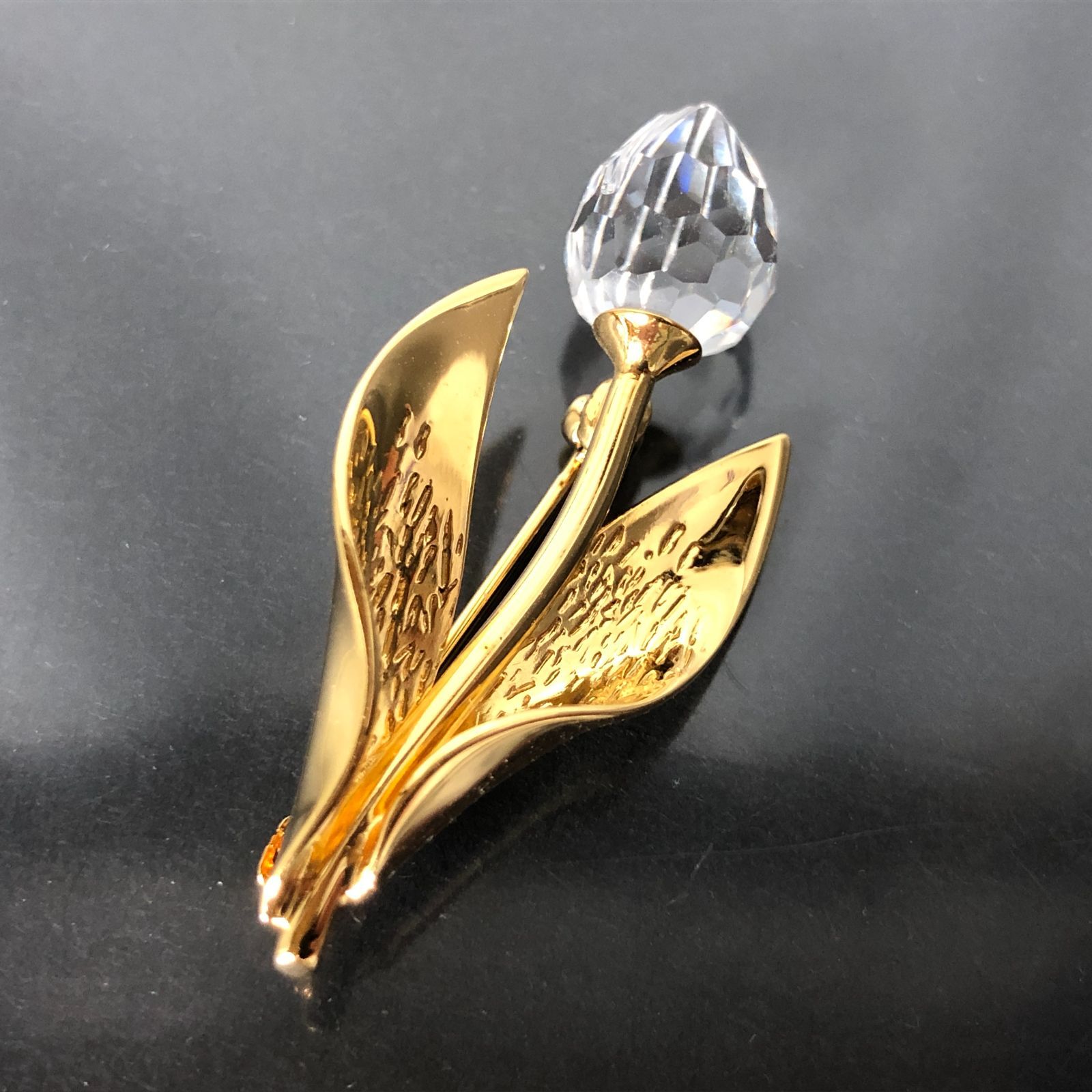 Swarovski スワロフスキー ブローチ チューリップ ゴールドカラー 重量