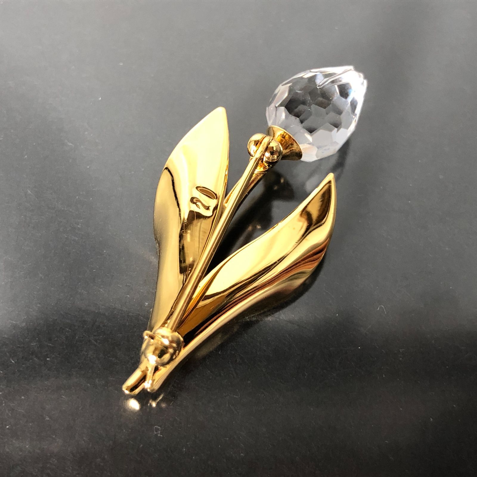 Swarovski スワロフスキー ブローチ チューリップ ゴールドカラー 重量