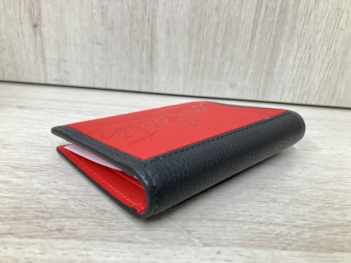 Christian Louboutin クリスチャンルブタン 二つ折りカードケース レッド×ブラック 3195057
