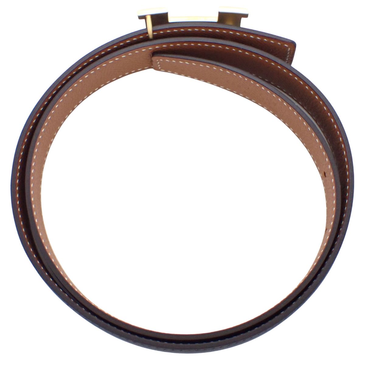 HERMES(エルメス) Hベルト リバーシブル 24mm ゴールド ブラック黒