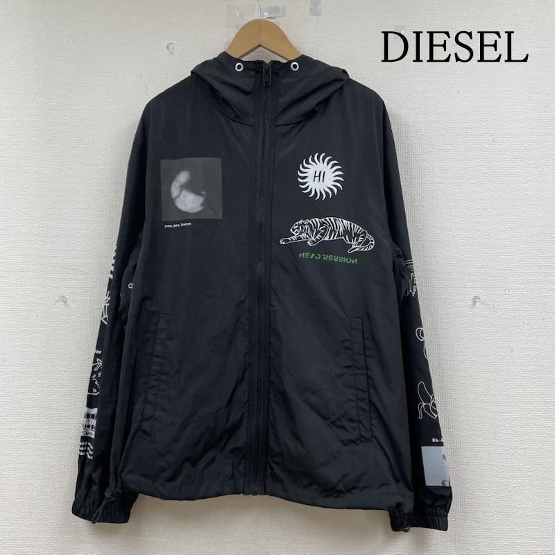 ディーゼル グラフィック プリント フーデッド ジャケット J-HEAD ブルゾン 両面プリント メンズ L ISItems 古着
