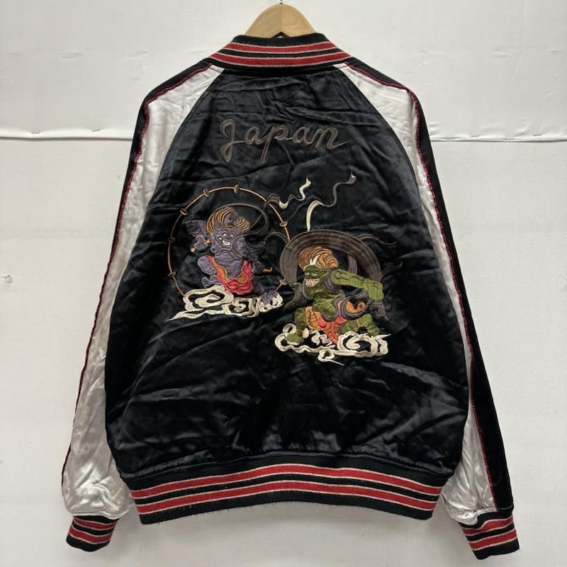 ヒューストン レーヨン ベロア リバーシブル 虎 龍 風神 雷神 刺繍