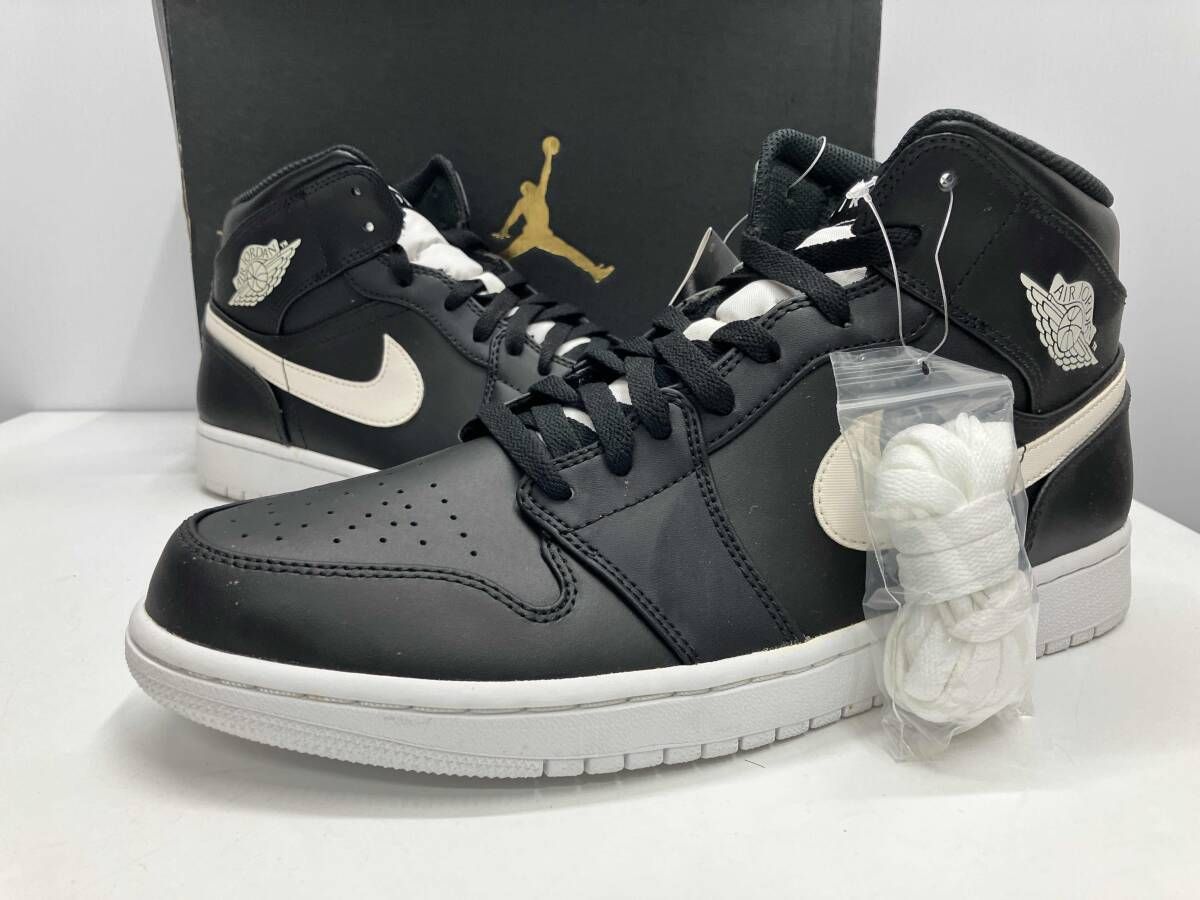 箱付き】 NIKE ナイキ AIR JORDAN 1 RETRO MID BLACK WHITE エア 