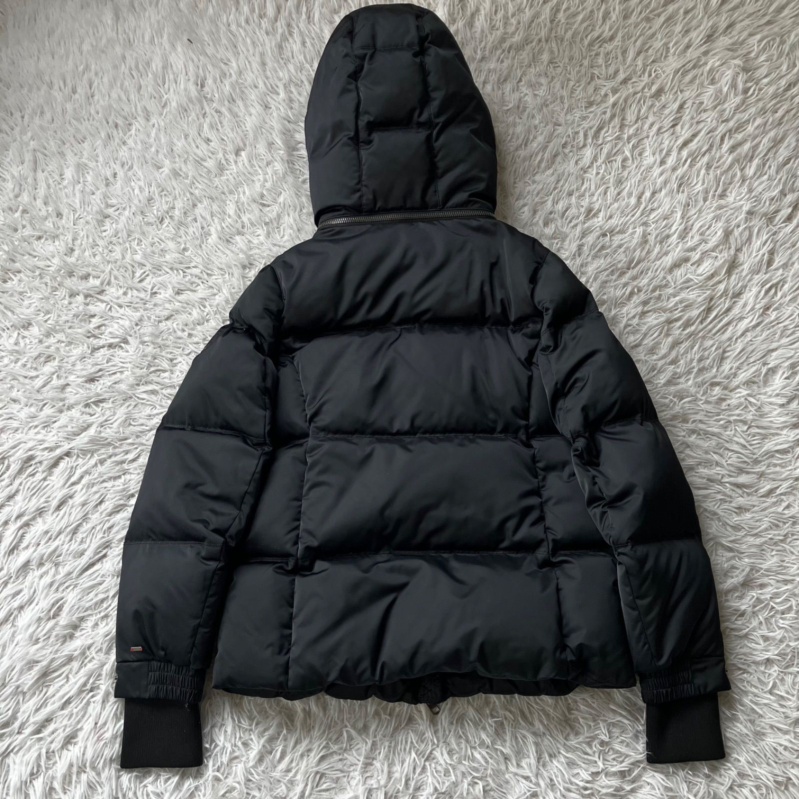 状態良 トミーヒルフィガー ダウンジャケット レディース 古着 Lサイズ ブラック 肉厚 フード 4313