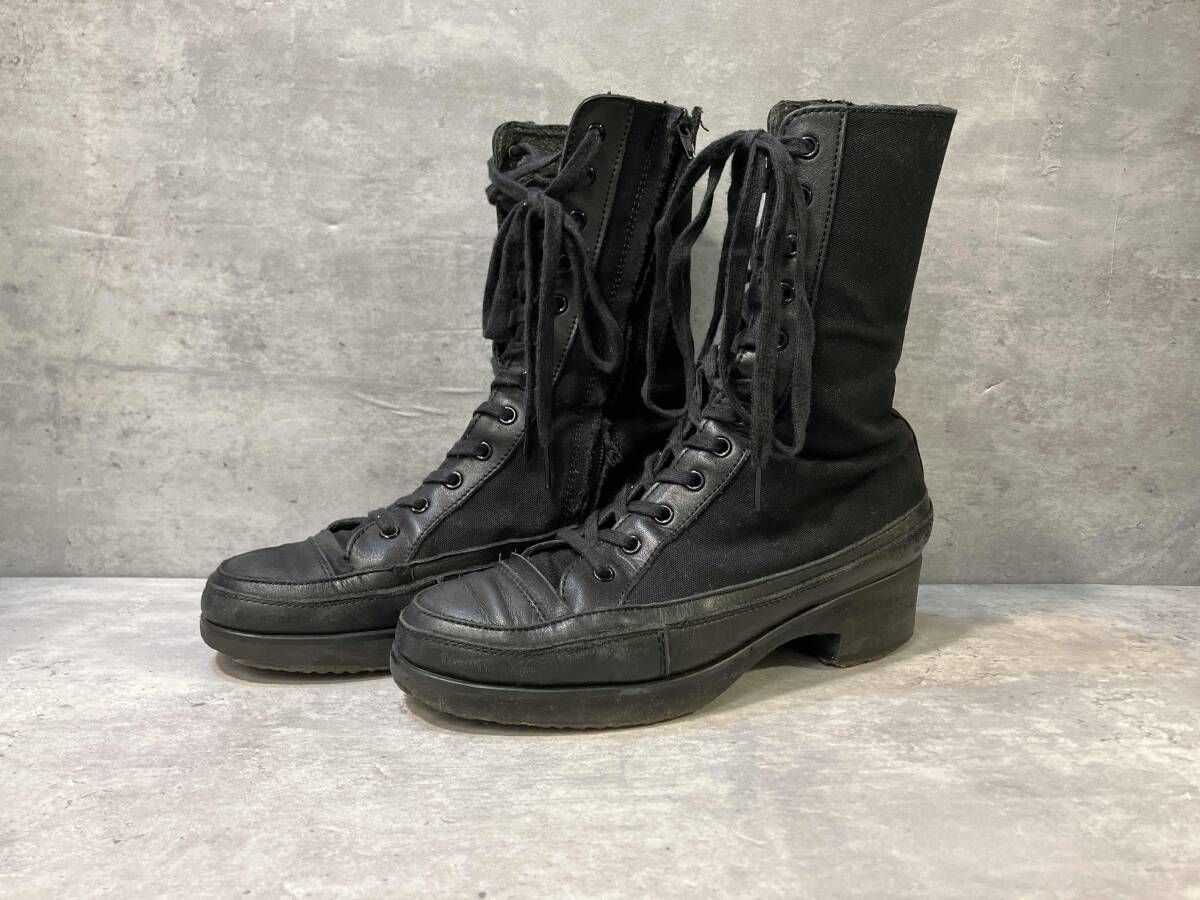 21 AW YOHJI FEMME サイドジップレースアップブーツ サイズ3 ブラック ヨウジヤマモトファム