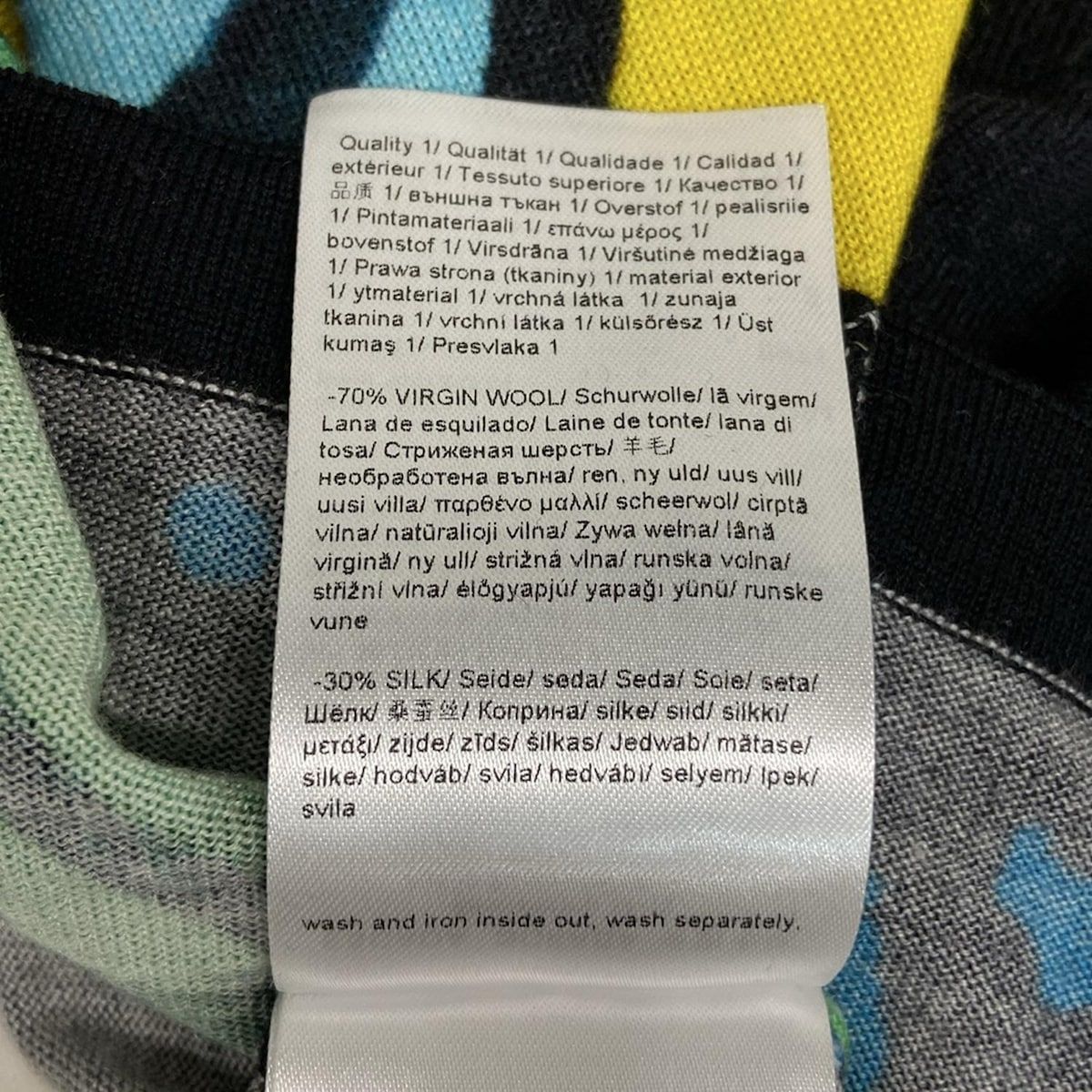 ESCADA(エスカーダ) カーディガン サイズS レディース美品 - 黒×マルチ