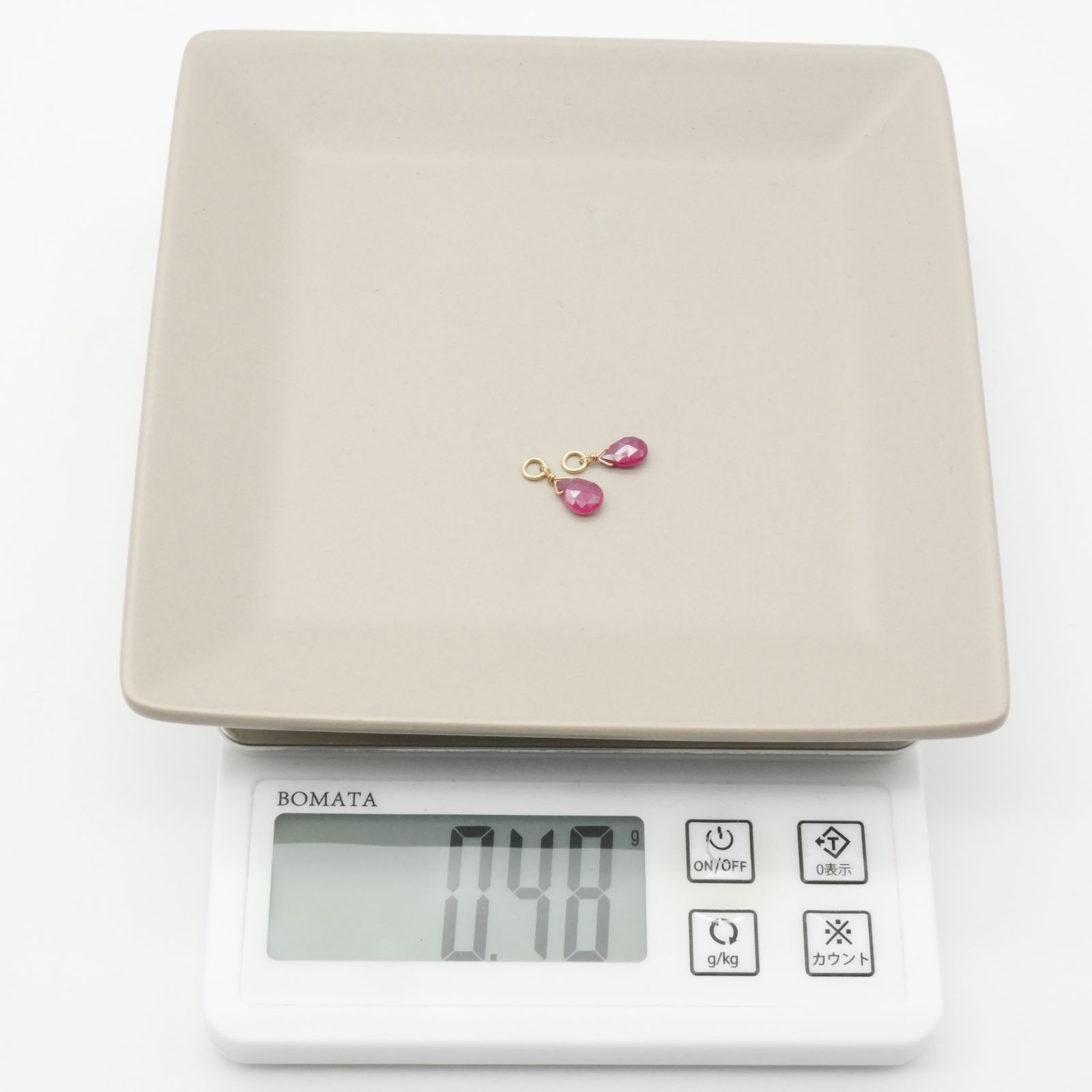 アガット K10 ルビー ドロップ ピアスチャーム/25-2348S agete K10